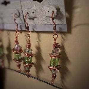 The Lantern Copper and Glass Bead Earrings